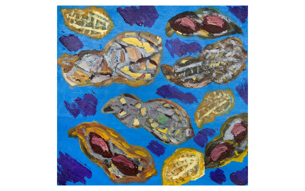 Peanut 6 Artist: Yuen Yan Yu Year: 2019 Medium: Acrylic Size: 34cm (W) x 32cm (H)