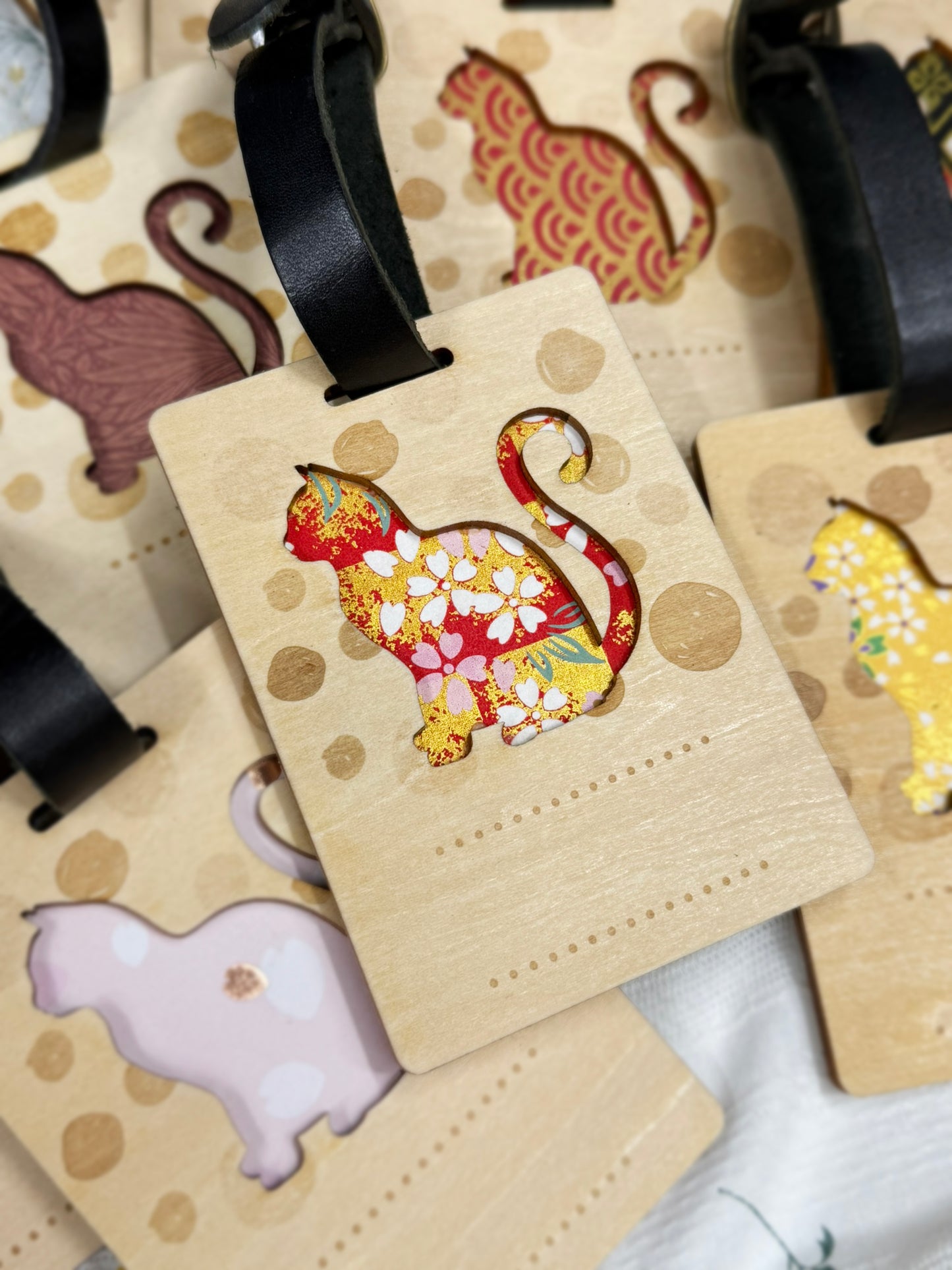 Wooden Paper Luggage Tag