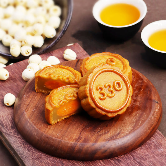 330迷你低糖蛋黃白蓮蓉月餅